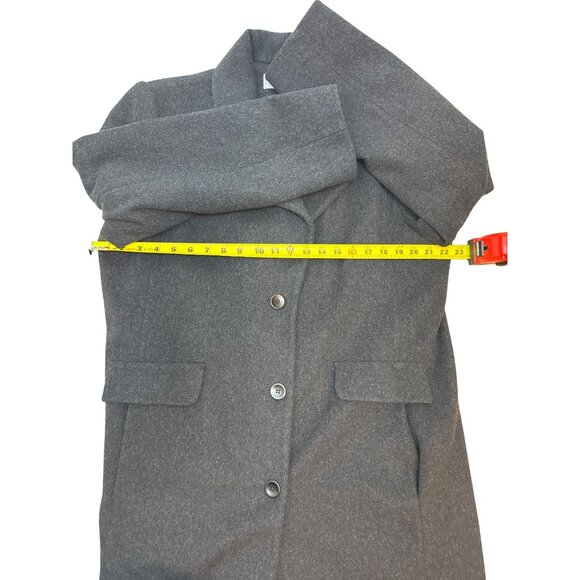 Forecaster of Boston Women's Charcoal Gray Overcoat Wool Cashmere Button Up 14 - Picture 3 of 14